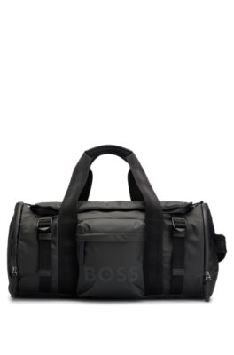 BOSS - Coated-material holdall with detachable key hook