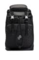 Backpack with full lining and monogram details, Black