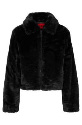 HUGO - Hybrid jacket in shearling suede and nappa leather