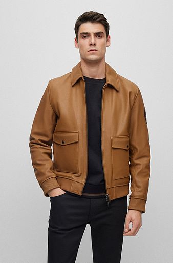 HUGO BOSS, Men's Designer Leather Jackets