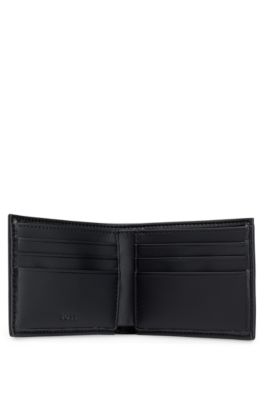 BOSS - Faux-leather wallet with signature-stripe details 