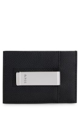 HUGO - Leather card holder and metal money clip gift set