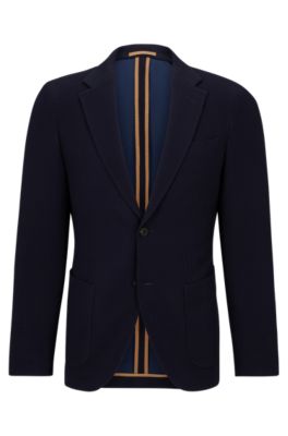 BOSS Slim fit jacket in micro patterned virgin wool