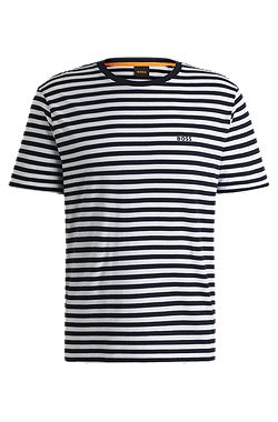 T-shirt Relaxed Fit en coton à rayures horizontales