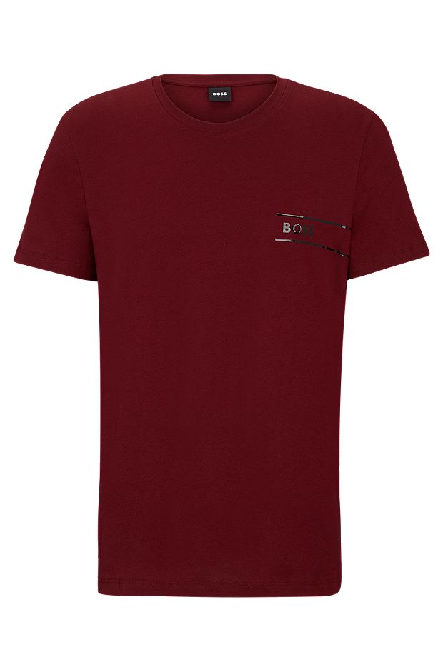 Underwear T-shirt with logo print, Dark Red