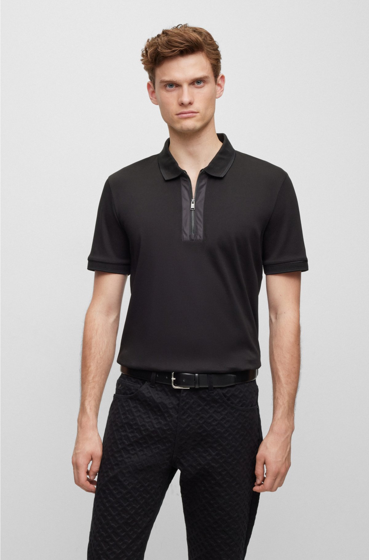 Monogram Long-Sleeved Knitted Polo - Men - Ready-to-Wear