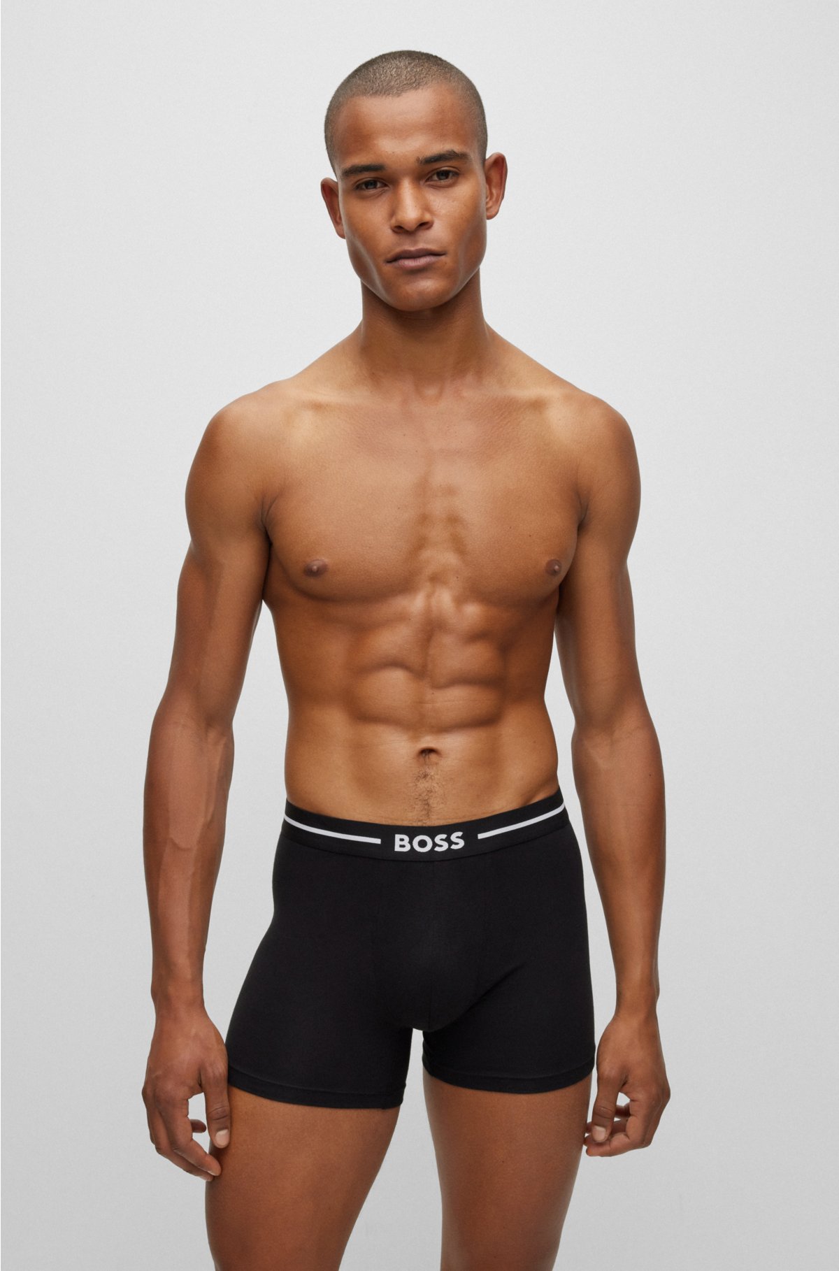 briefs with logo of - boxer waistbands BOSS Three-pack