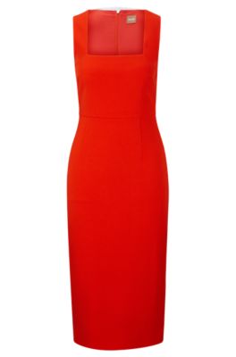 Hugo boss discount orange dress