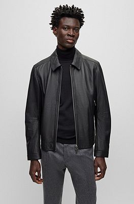 Boss jackson leather jacket sale