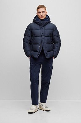 Hugo boss hooded puffer jacket hot sale