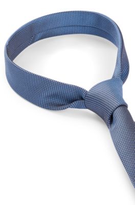 BOSS - Micro-patterned tie in pure silk