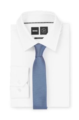 BOSS - Micro-patterned tie in pure silk