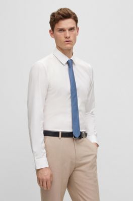 BOSS - Micro-patterned tie in pure silk