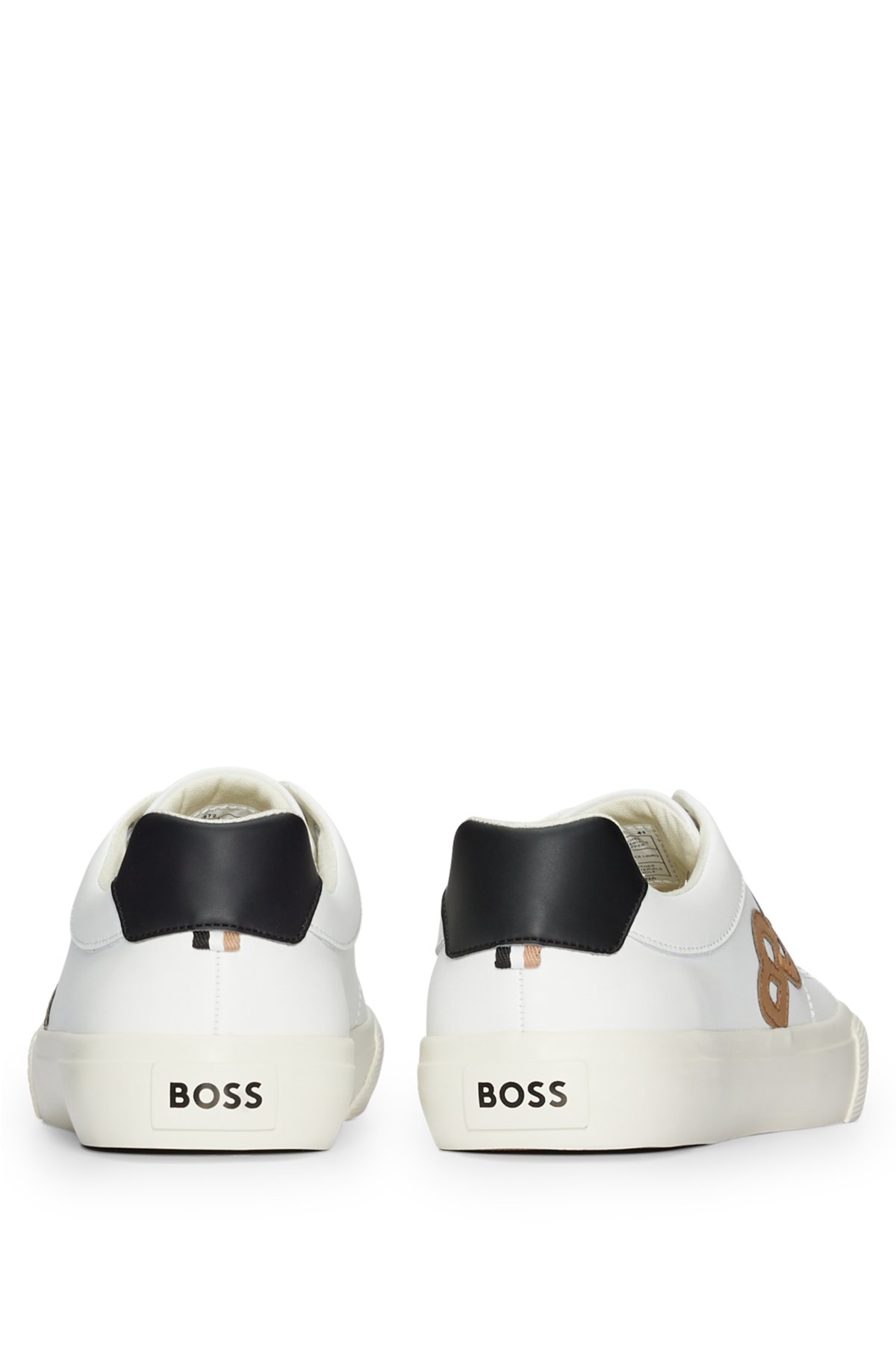 Low-top trainers with monogram detail , White
