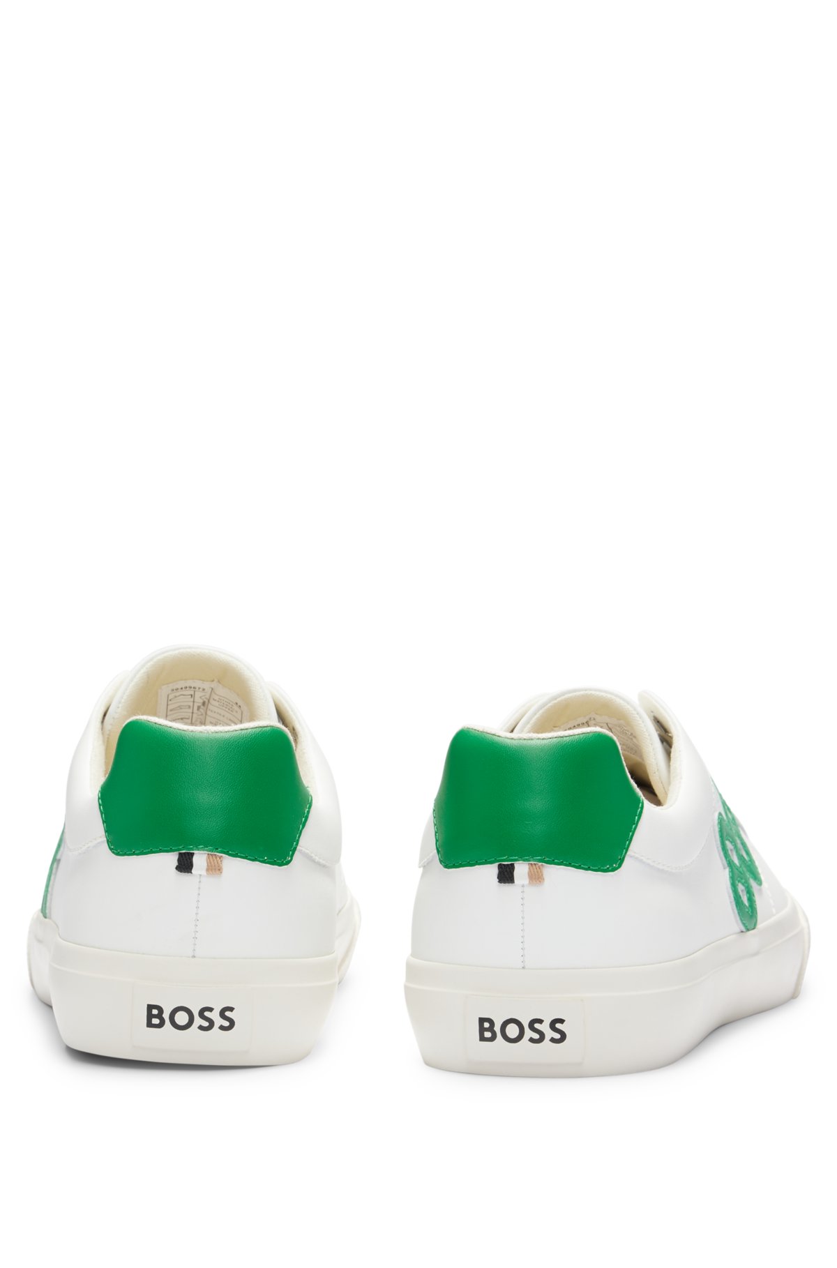 Low-top trainers with monogram detail , White