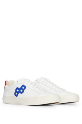 Hugo Boss Low-top Trainers With Monogram Detail In White