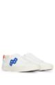 Low-top trainers with monogram detail , White