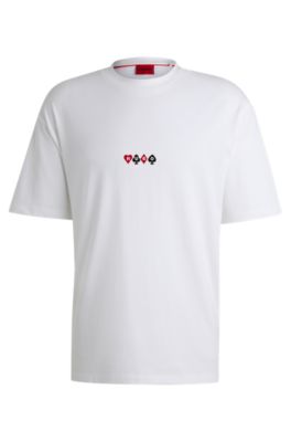 HUGO - Oversized-fit T-shirt in cotton with logo graphic