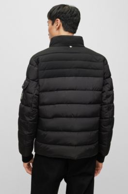 BOSS Waterrepellent padded jacket with zip closure