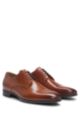 Leather Derby shoes with rubber sole, Brown