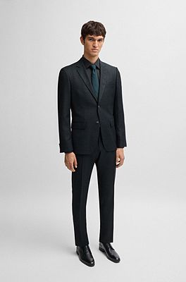 BOSS - Slim-fit tuxedo in a virgin-wool blend