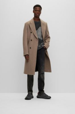 HUGO - Wool-blend oversize-fit sweater with seasonal jacquard
