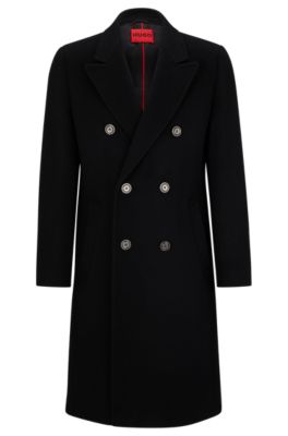 Hugo boss mens wool overcoat on sale