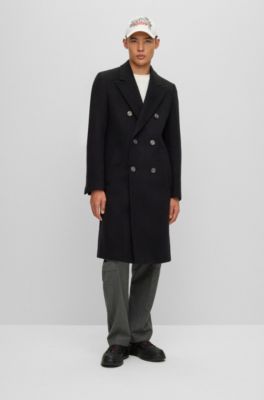 HUGO Abrigo slim fit en mezcla de lana