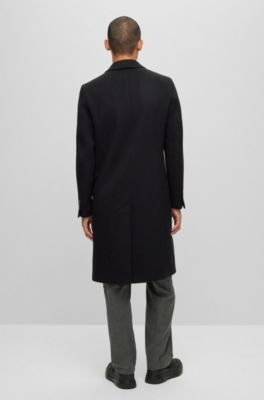 HUGO Slimfit coat in a wool blend