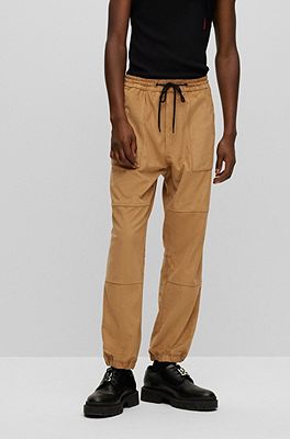 regular-fit pants - suede in Cuffed faux HUGO