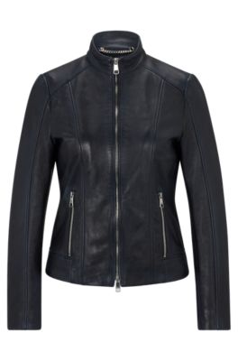 hugo boss women leather jacket