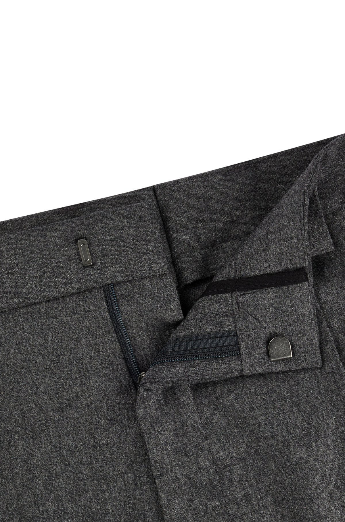 HUGO - Suit pants in melange stretch-wool flannel - Light Grey HUGO - Suit pants in melange stretch-wool flannel - Light Grey
