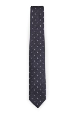 BOSS - Silk-jacquard tie with detailed pattern