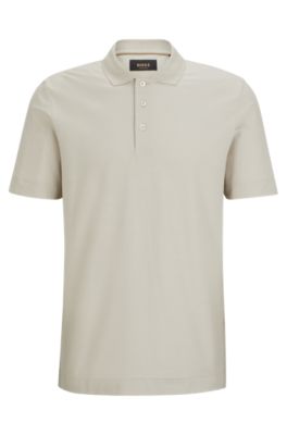 BOSS Regular fit polo shirt in cotton and silk