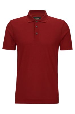 BOSS - Regular-fit polo shirt in cotton and silk