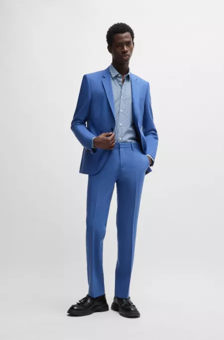 Slim-fit trousers in performance-stretch fabric