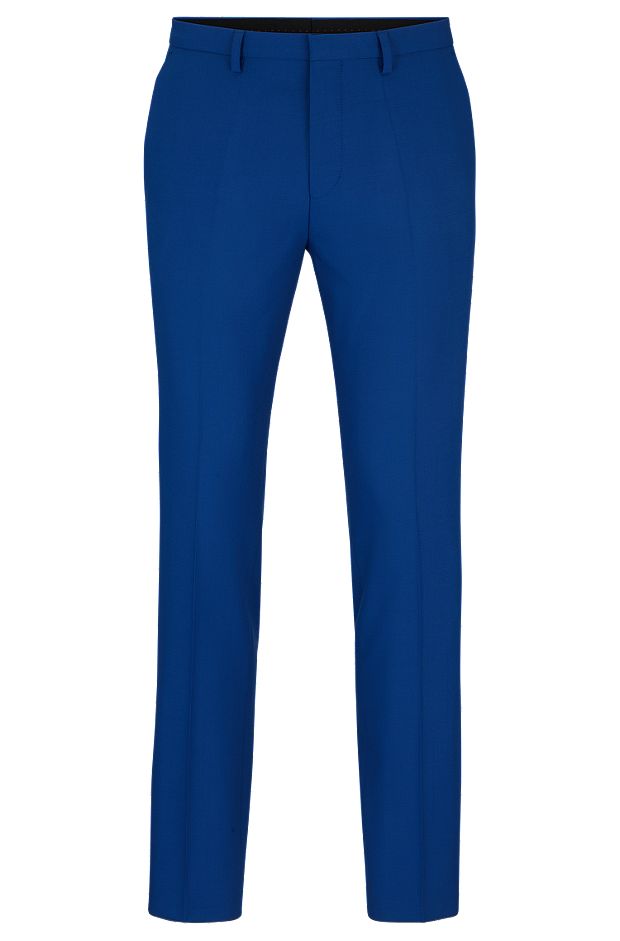 Extra-slim-fit trousers in performance-stretch cloth, Blue