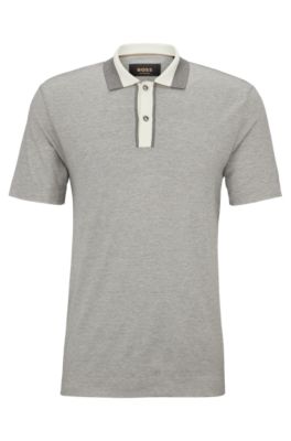 BOSS - Regular-fit polo shirt in cotton and silk