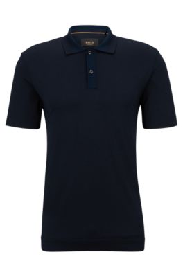 BOSS - Regular-fit polo shirt in cotton and silk