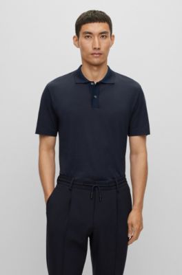 BOSS Regularfit polo shirt in cotton and silk