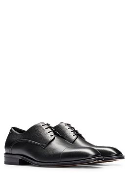 Hugo boss plain toe leather deals derby