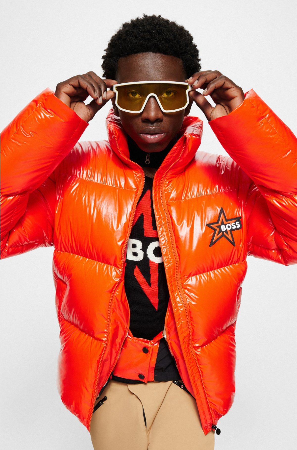 lommetørklæde Lamme Forpustet BOSS - BOSS x Perfect Moment ski jacket with capsule branding