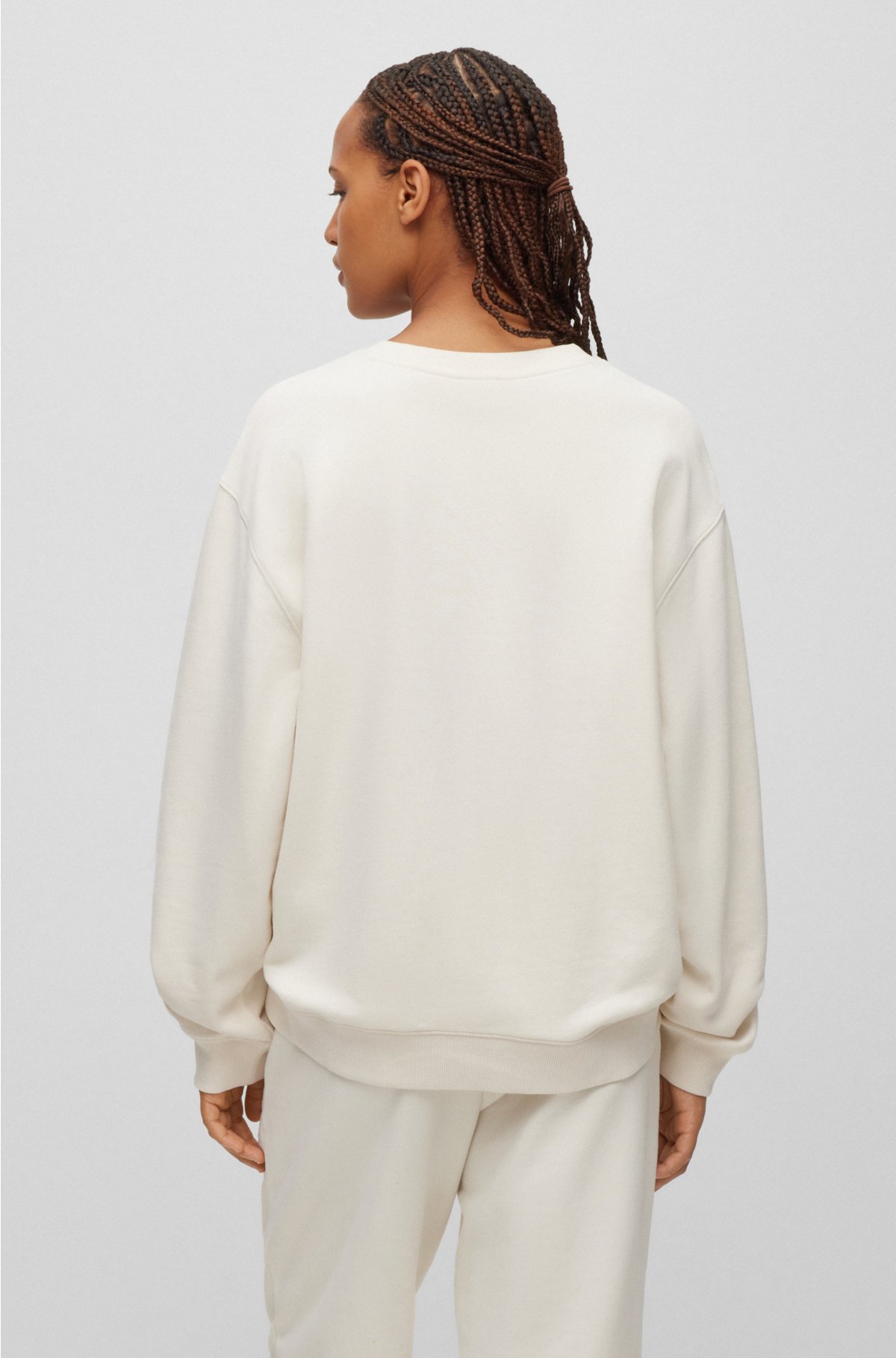 Louis Vuitton® Knotted Collar Long-sleeved Shirt Milk White. Size