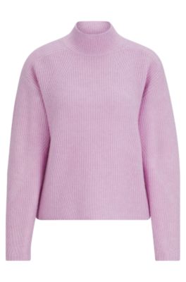 BOSS - Knitted sweater with mock neckline