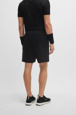 BOSS x Matteo Berrettini water-repellent shorts with logo print, Black