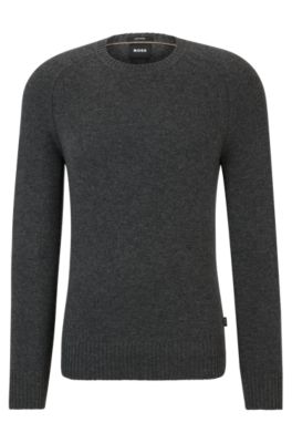 Shop Hugo Boss Regular-fit Sweater In Cashmere In Grey