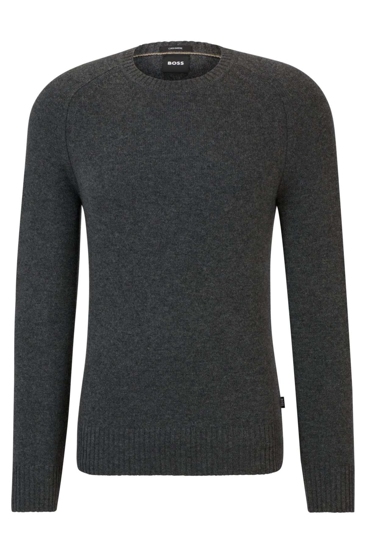 Regular-fit sweater in cashmere, Grey