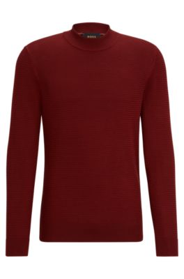 Mens silk mock neck sweater new arrivals