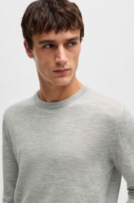 Cashmere sweater in a regular fit, Light Grey