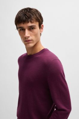 Cashmere sweater in a regular fit, Dark Purple
